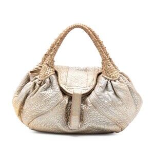 Pre-Loved Fendi Bimetal Nappa Spy Hobo